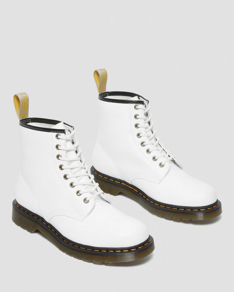 Dr Martens Vegan 1460 Kemble Snørestøvler Herre Hvide | DK 546DFM